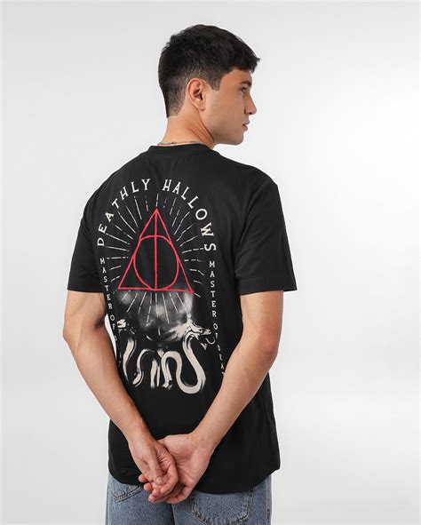 Riachuelo Camiseta masculina relíquias da morte Harry Potter preta