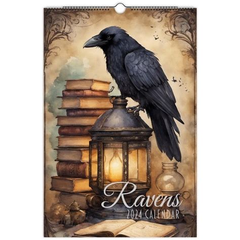 Raven Crow Wall Calendar Etsy