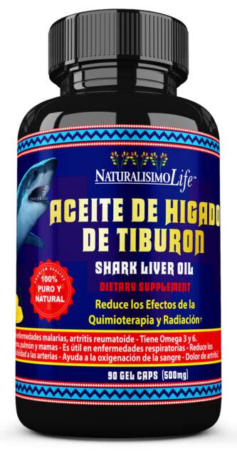 NaturalisimoLife Shark Liver Oil Aceite De Higado De Tiburon 500mg 100