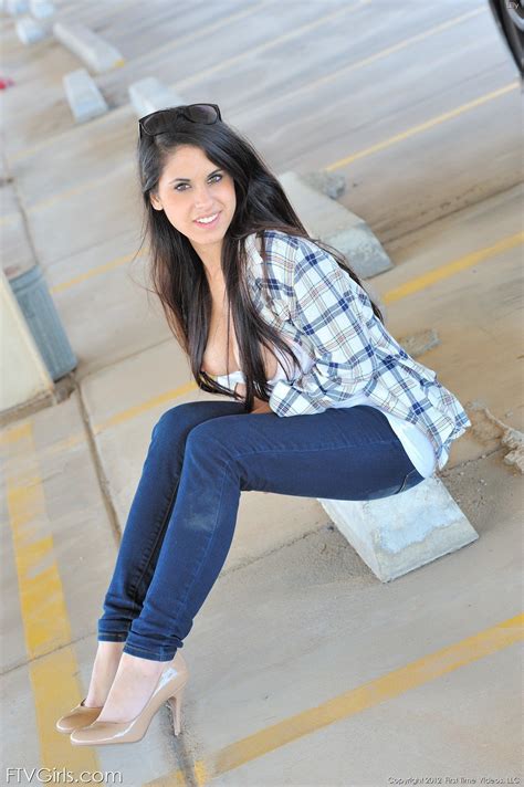 Casually Seductive Brunette Shows Her Ass In The Parking Lot FTV Girls