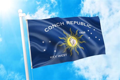 Conch Republic Key West Florida Keys Flag 485x8 Ft 100 Polyester