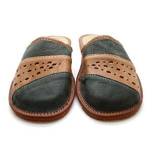 100 Genuine Leather Suede Men S Slippers Top Quality 6 7 8 9 10