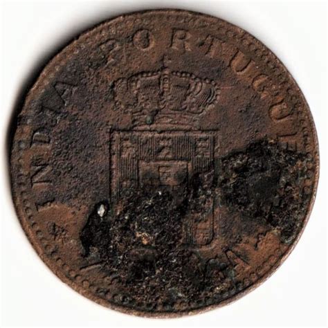 Tanga Copper Coin Of Carlos Rei De Mcmiii Portugal