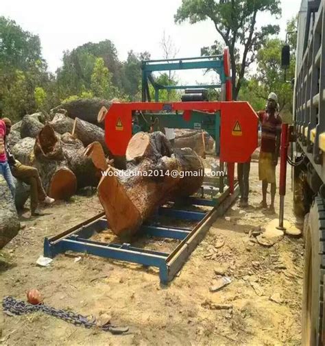 Round Log Cutting Band Saw Mill Portable Horizontal Band Sawmills Machine