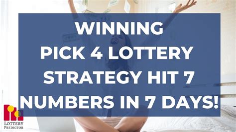 Winning Pick 4 Lottery System Hits 7 Days In A Row Youtube