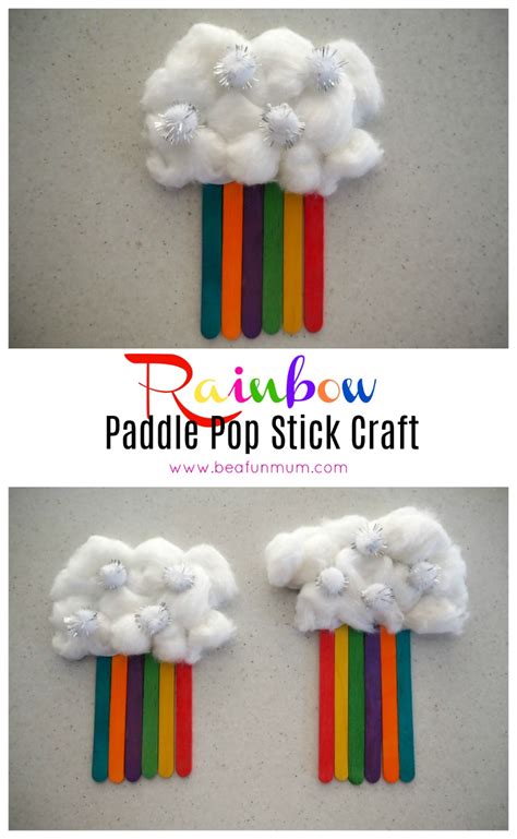 Rainbow Paddle Pop Stick Craft | Be A Fun Mum