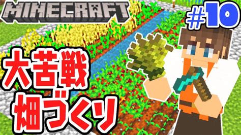 初めての畑づくり食べ物問題はこれで解決マイクラ実況part10【マインクラフト】 Youtube