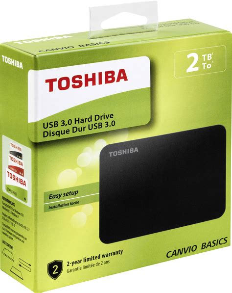 Toshiba Canvio Basics 2 TB 2 5 External Hard Drive USB 3 0 Matt Black