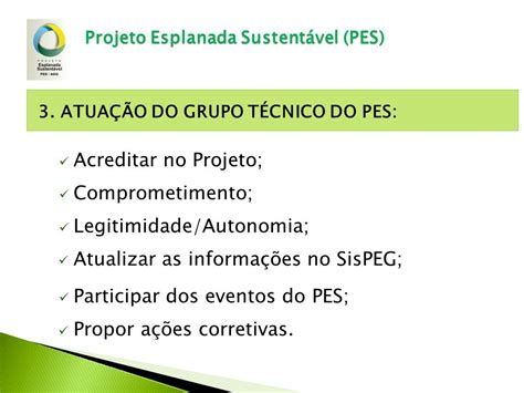 Projeto Esplanada Sustentável PES ppt carregar