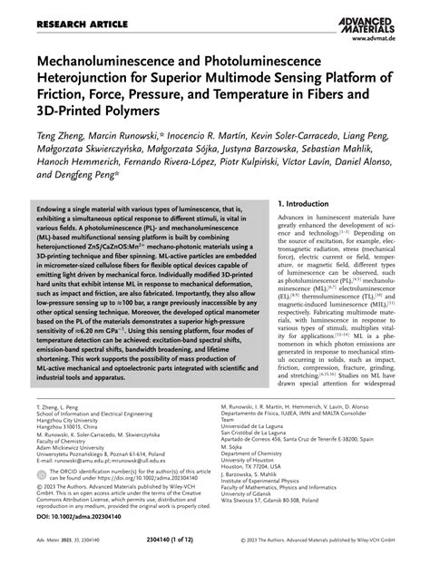 Pdf Mechanoluminescence And Photoluminescence Heterojunction For