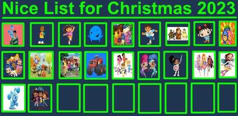 Nice List For Christmas 2023 nick jr by julinhafidelis on DeviantArt