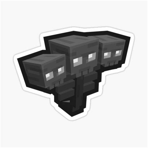 Wither Skeleton Minecraft Sticker For Sale By Qloc Redbubble