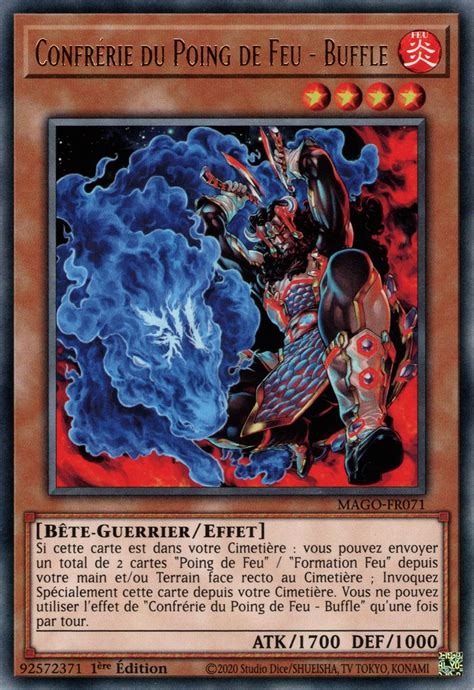 Mago Fr Confr Rie Du Poing De Feu Buffle Yu Gi Oh