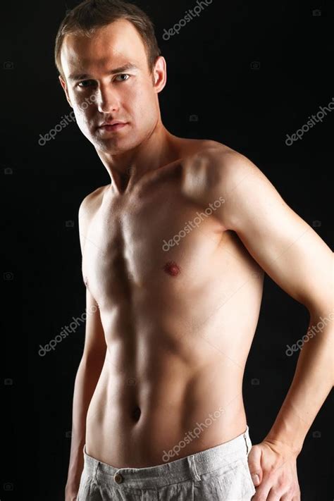 Portrait Of A Naked Muscular Man Stock Photo By Lenets Tatsiana 46522135