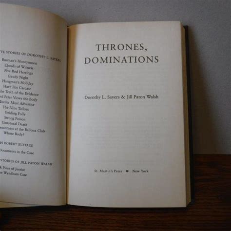 Thrones, Dominations: A Lord Peter Wimsey / Harriet Vane Mystery