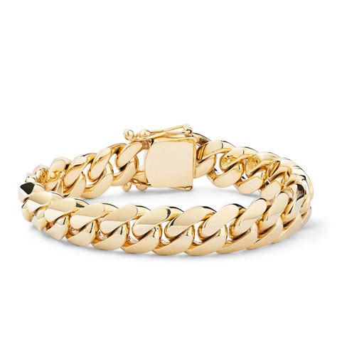 Solid Gold Cuban Link Bracelet 10mm Shyne Jewelers