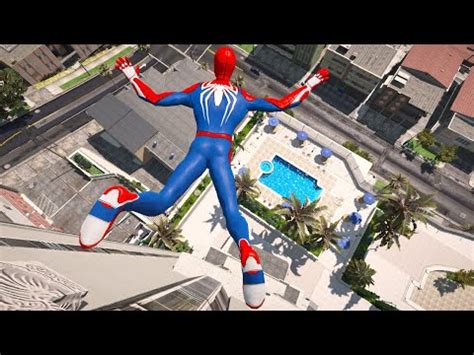 Gta Spiderman Jumping Off Highest Buildings Ep Euphoria Physics