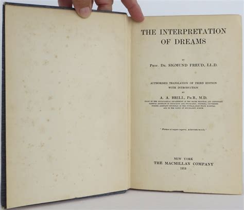 The Interpretation Of Dreams De Freud Sigmund Very Good Hardcover