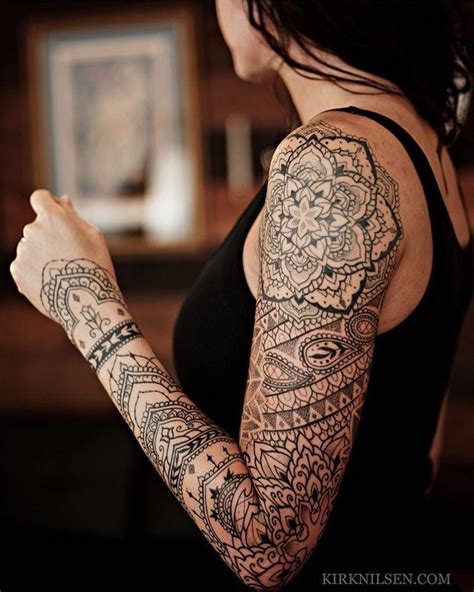 Oberarm Motiv F R R Cken Manga Mandala Mandala Sleeve Tattoo