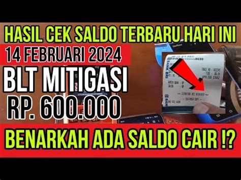 CEK SALDO BLT MITIGASI PKH BPNT TERUPDATE 2024 HARI INI BENARKAH CAIR