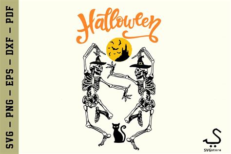 Halloween Dancing Skeleton SVG Graphic by SVGstore · Creative Fabrica