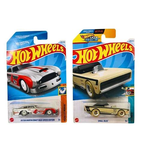 Hot Wheels Muscle Mania Aston Martin DB GT High Speed Edition And Tooned Small Bloc