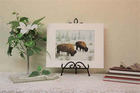 Buffalo Art Print, Wildlife Art Print, Matted and Signed Art Print 8x10 Inch - Etsy