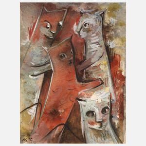 Hannah Höch Katzen 1932 MutualArt