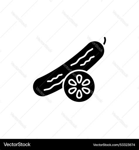 Cucumber Icon Isolated On White Background Vector Image