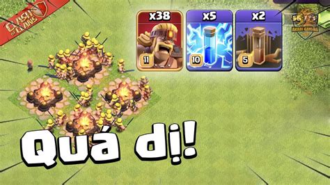 Siêu Phẩm Qc 38 Super Barbarians Kẹp 5 Sét Cực Dị Clash Of Clans Akari Gaming Youtube