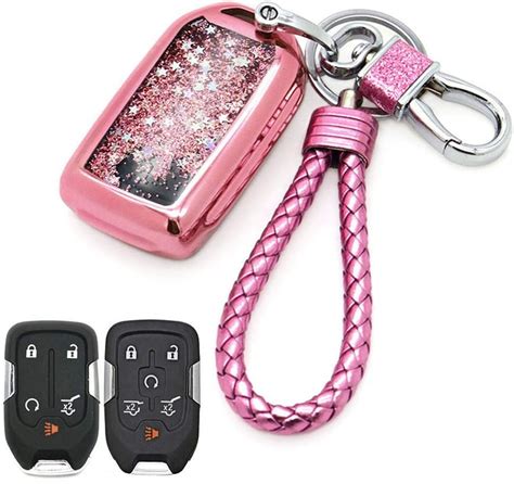 Senauto Quicksand Key Fob Cover Case Keychain For Gmc Acadia Terrain