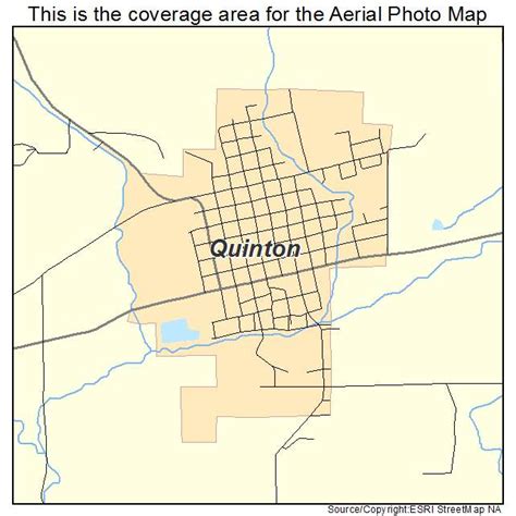 Aerial Photography Map of Quinton, OK Oklahoma