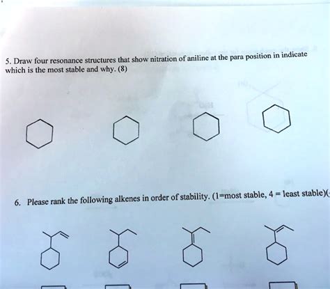 SOLVED: Draw four resonance structures that show nitration of aniline ...