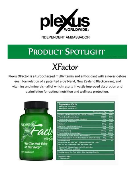 Xfactor Plexus Products Multivitamin Health Supplements