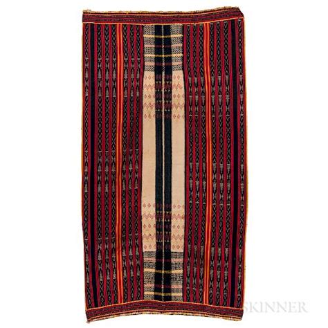 Philippines Textile, Ifugao, c. 1900, a skirt woven in cotton using ...