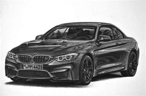 Bmw M4 Pencil Drawing