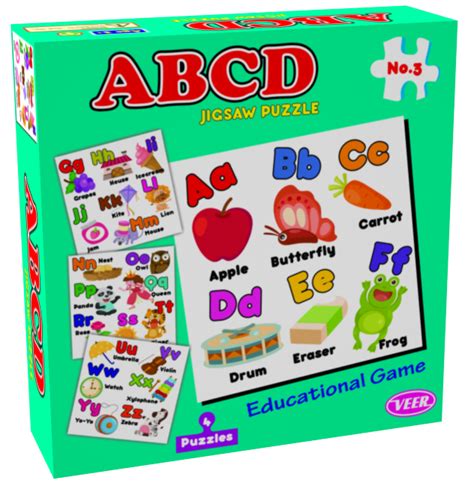 Multicolor Jigsaw Puzzle Abcd Educational Creative Learning Game At