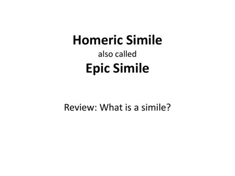 Homeric Simile