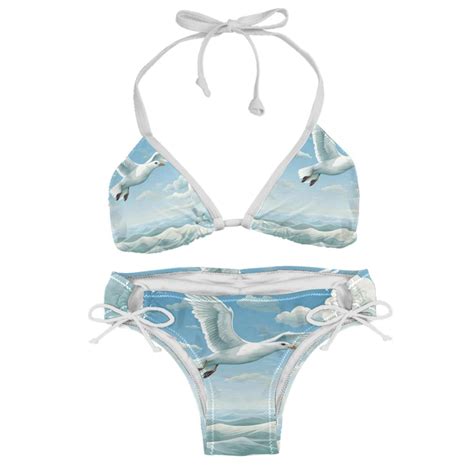 Seagull Detachable Sponge Adjustable Strap Bikini Set Two Pack Swimsuits For All Occasions