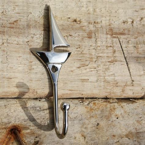 Chrome Sailboat Hook Metal Hook Buy The Sea Metal Hooks Wall Hooks