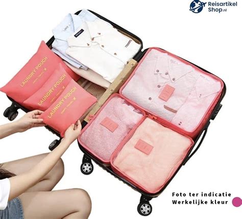 Packing Cubes Set 6 Stuks Koffer Organizer Travel Bag Kleding