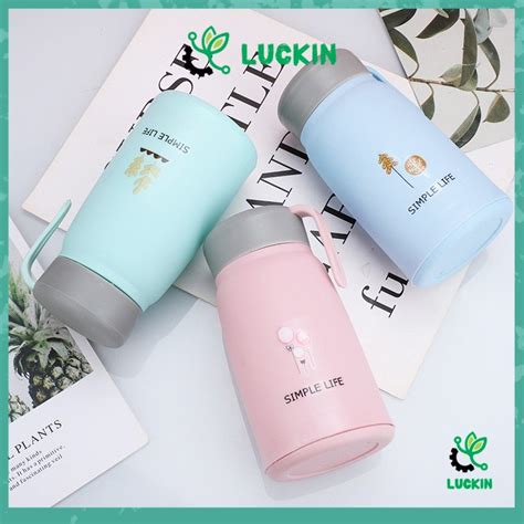 Jual Luckin Botol Minum Kaca Bening Termos Botol Tumbler Tahan Panas