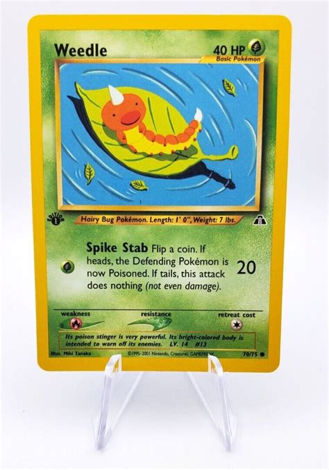 Pokemon Neo Discovery Rst Edition Weedle Ebay