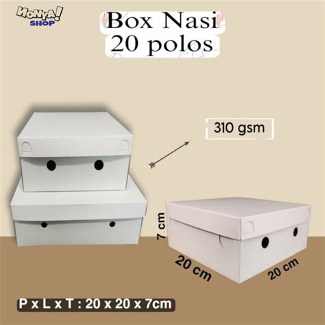 Jual Box Nasi Polos Uk X Shopee Indonesia