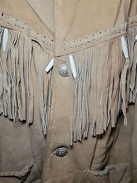 Classyak Western Suede Leather Jacket With Fringed Gem