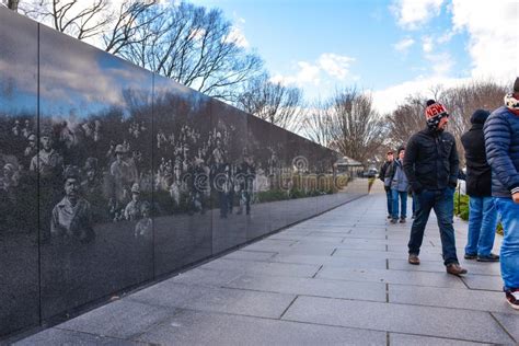 Korean War Veterans Memorial In Washington Dc Usa Editorial