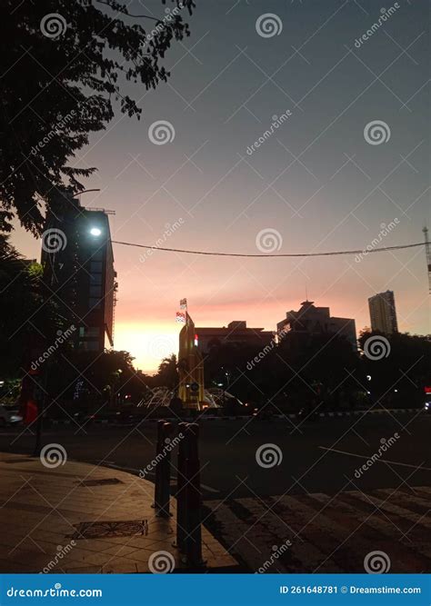 Sunset in Surabaya stock image. Image of morning, skyline - 261648781