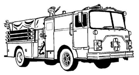 Fire Truck Coloring Page » Turkau