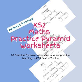 10 KS2 Maths Practice Pyramid Worksheets By Worksheet Whisperer TPT