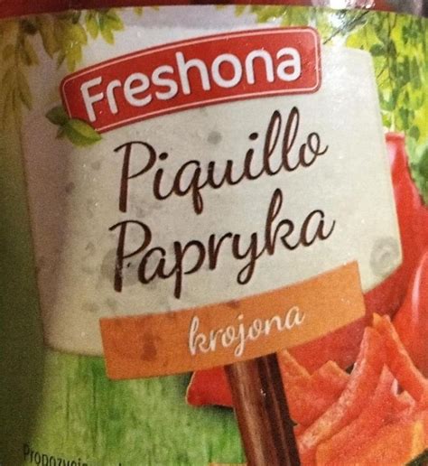 Freshona Piquilla Papryka krojona kalorie kJ i wartości odżywcze